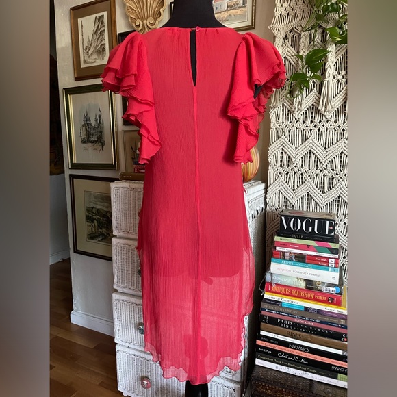 BCBG ruffle silk top - Picture 5 of 11